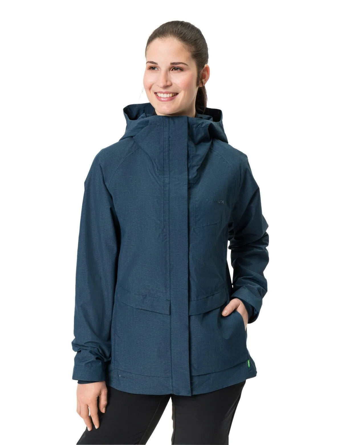 Vaude W's Comyou Pro Rain cycling Jacket - Recycled polyester & polyamide Dark Sea Jacket