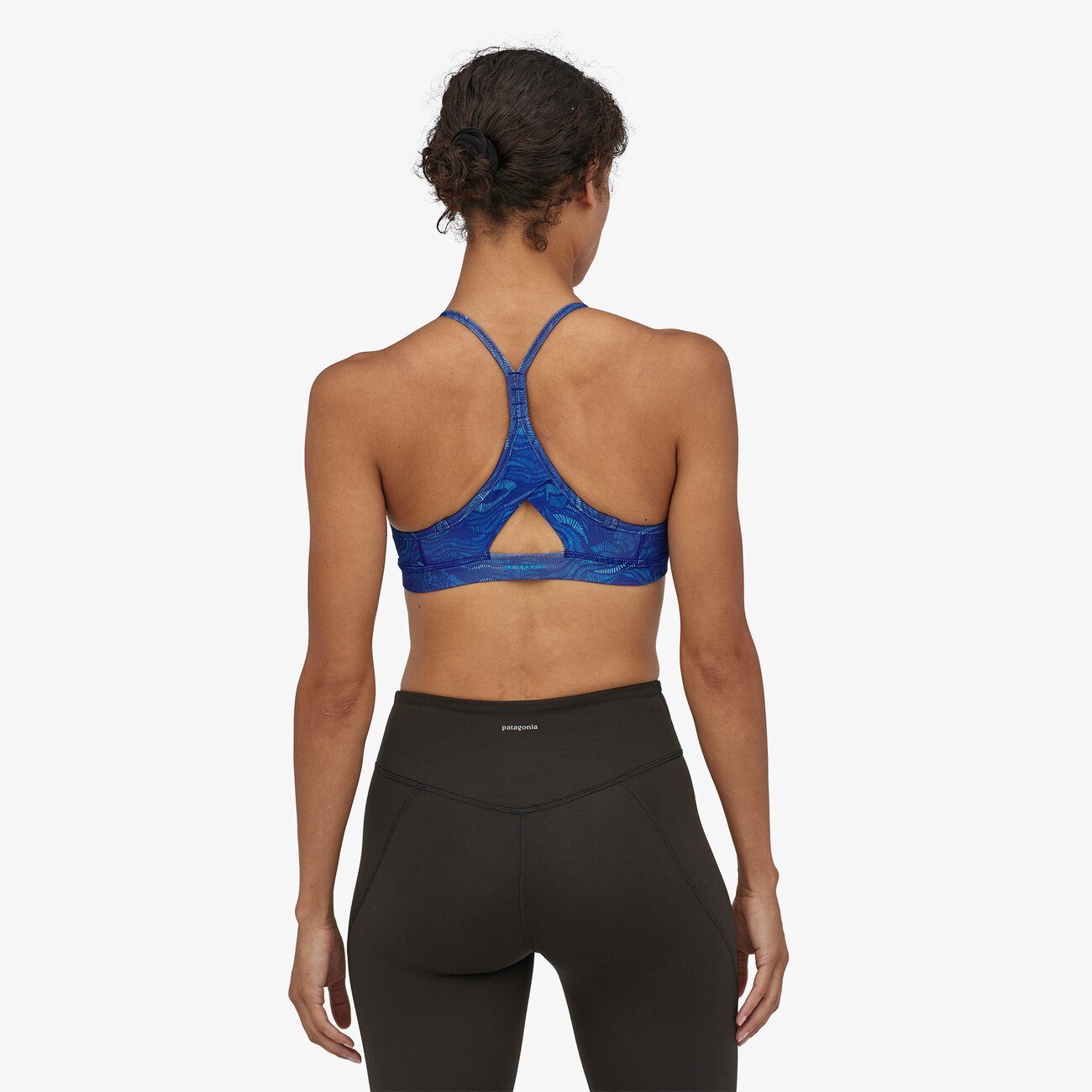 Deevaz Non-Padded Cotton Rich Cross Back Sports Bra In Blue Melange Co –