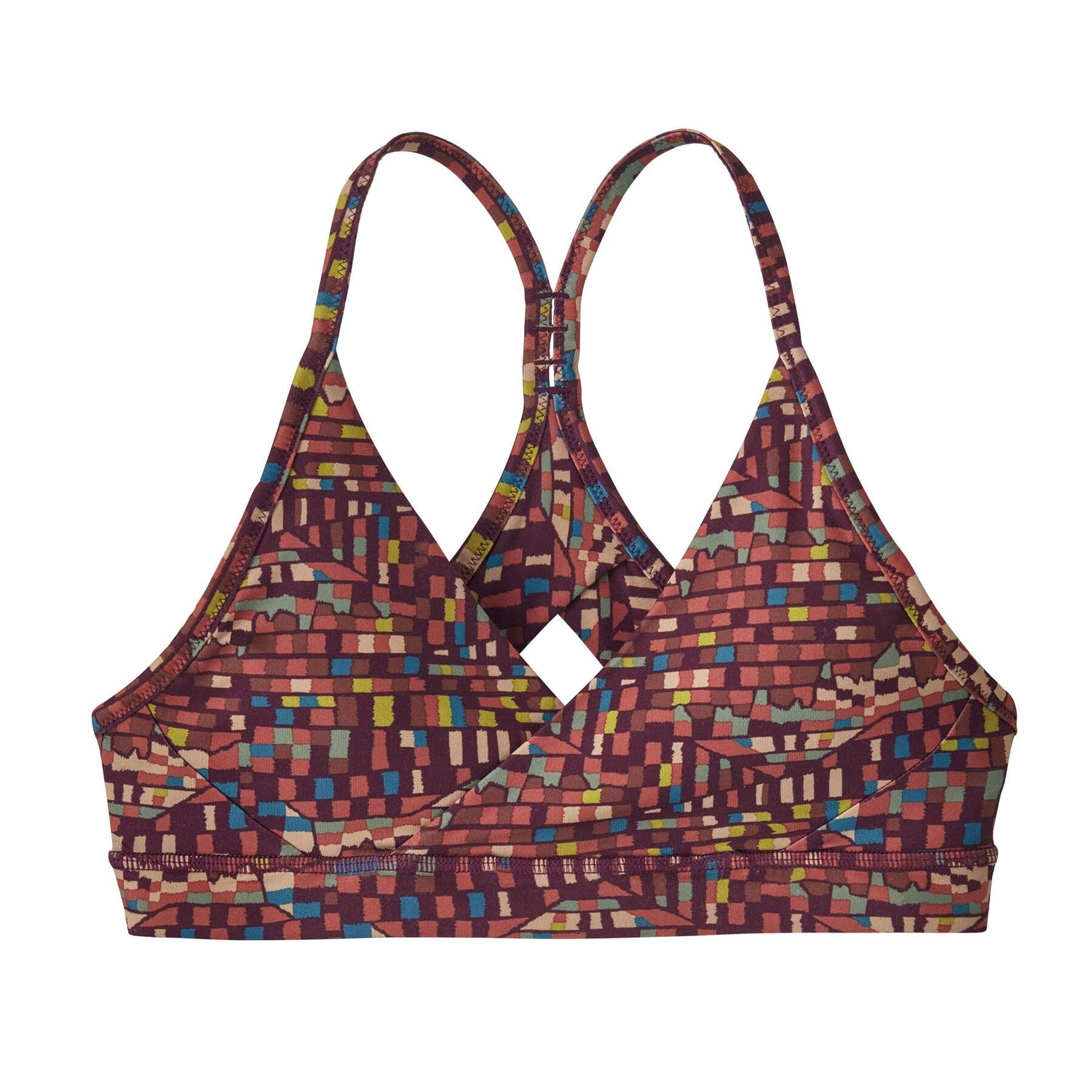 Patagonia W's Cross Beta Sports Bra - Recycled Polyester Fitz Roy Patchwork: Night Plum Underwear