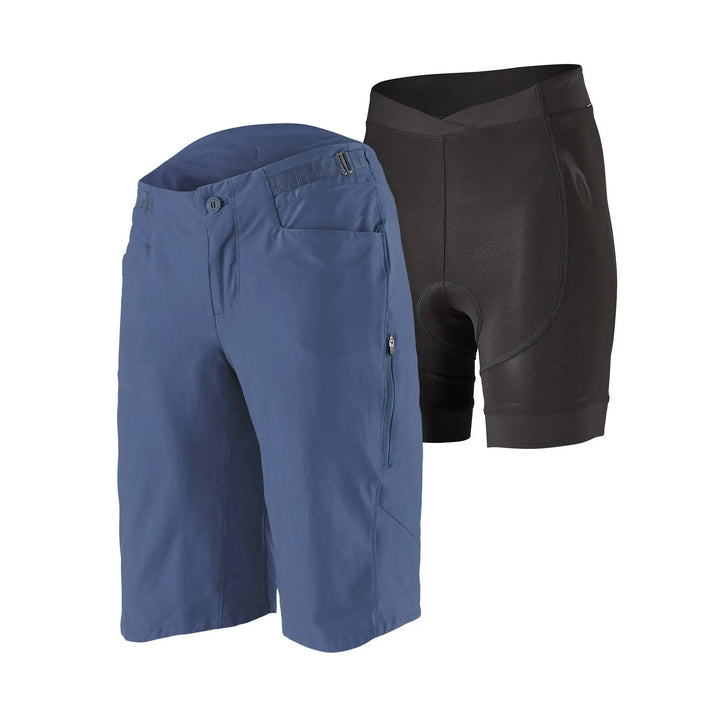 W's Dirt Craft Bike Shorts - Recycled nylon Pants Patagonia Current Blue 4