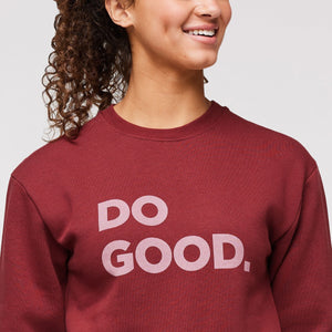 Cotopaxi W's Do Good Crew Sweatshirt - Organic Cotton & Recycled Polyester Burgundy
