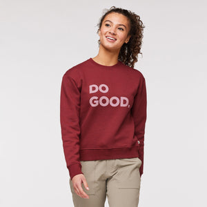 Cotopaxi W's Do Good Crew Sweatshirt - Organic Cotton & Recycled Polyester Burgundy