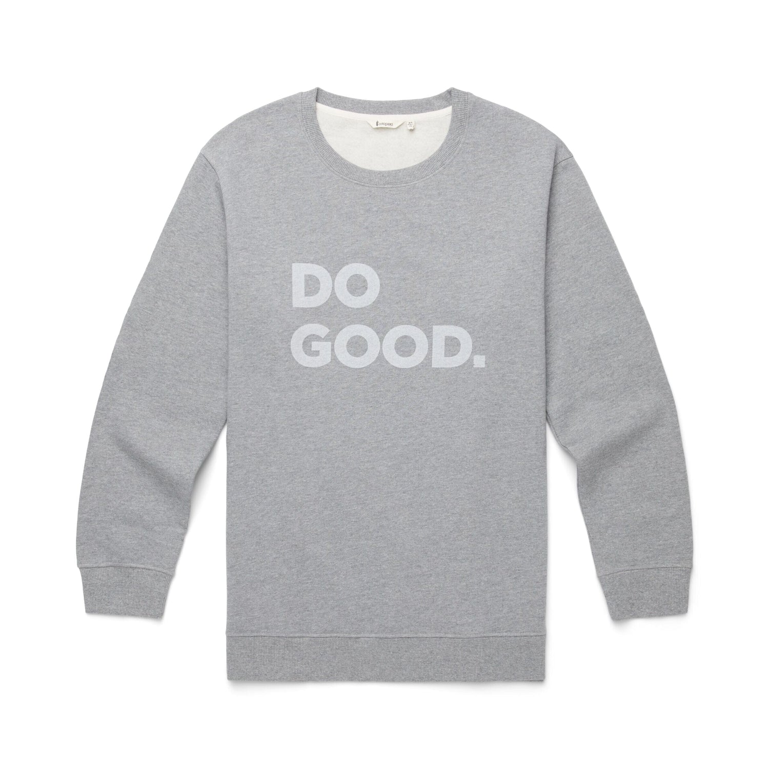 Cotopaxi W's Do Good Crew Sweatshirt - Organic Cotton & Recycled Polyester Heather Grey Shirt