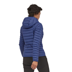 Patagonia W's Down Sweater Hoody - Recycled Nylon & RDS certified Down Sound Blue