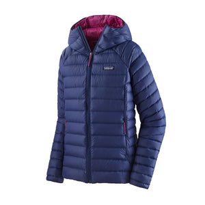 Patagonia W's Down Sweater Hoody - Recycled Nylon & RDS certified Down Sound Blue