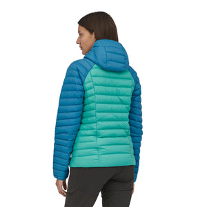 Patagonia W's Down Sweater Hoody - Recycled Nylon & RDS certified Down Fresh Teal