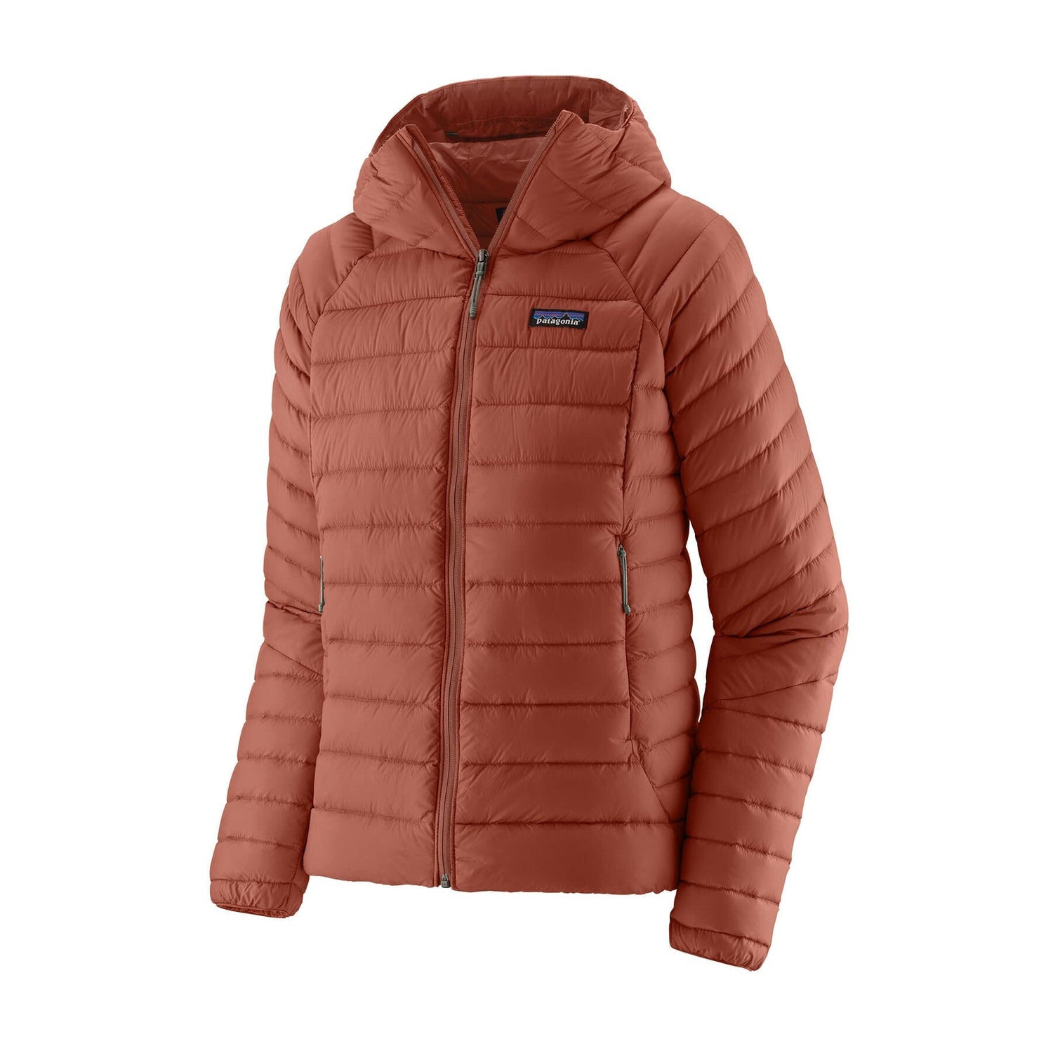 Patagonia W's Down Sweater Hoody - Recycled Nylon & RDS certified Down Burl Red Jacket