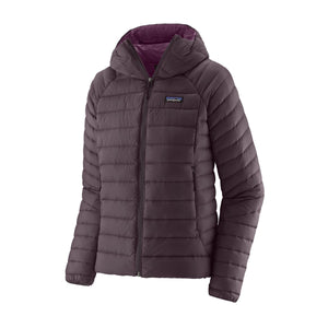 Patagonia W's Down Sweater Hoody - Recycled Nylon & RDS certified Down Obsidian Plum