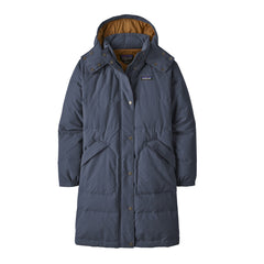 Patagonia W's Downdrift Parka - Recycled Down Smolder Blue Jacket