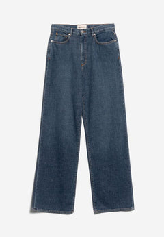 Armedangels W's Enijaa Hemp - High Waist Wide Leg - Organic cotton True Mid Blue 32 Pants