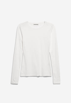 Armedangels W's Enriccaa Soft L/S shirt - 100% Organic cotton Off White Shirt