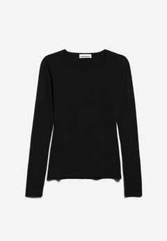 Armedangels W's Enriccaa Soft L/S shirt - 100% Organic cotton Black Shirt