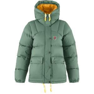 Fjällräven W's Expedition Down Lite Jacket - Recycled Polyamide & Traceable Down Patina Green-Mustard Yellow