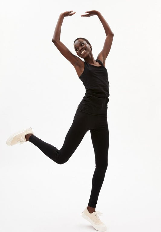 Armedangels W's Faribaa leggings - Organic cotton Black Pants