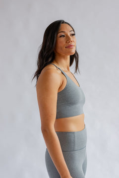 Girlfriend Collective W's Float Cleo Bra - Made from Recycled Plastic Bottles Heather Gravel XS Underwear