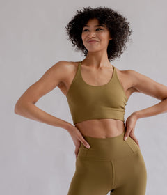 Girlfriend Collective W's Float Cleo Bra - Made from Recycled Plastic Bottles Heather Gravel XS Underwear