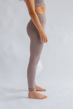 Girlfriend Collective W's Float High-Rise Legging - Made from Recycled plastic bottles Heather Cocoon Pants