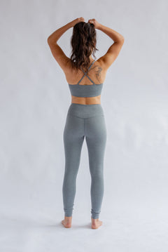Girlfriend Collective W's Float High-Rise Leggings - Made from Recycled plastic bottles Heather Gravel Pants