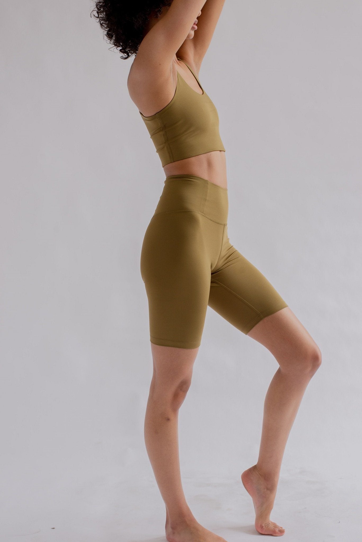 Girlfriend Collective W's Float High-Rise Bike Shorts - Made from recycled plastic bottles Fern Pants