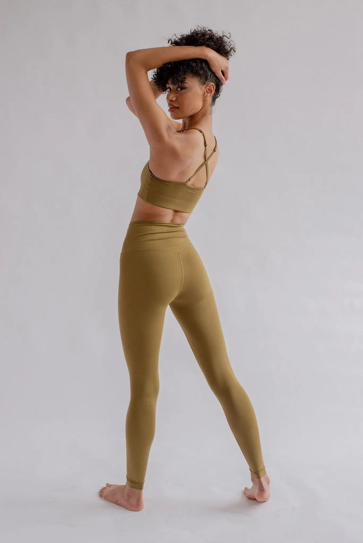 Girlfriend Collective W's Float High-Rise Leggings - Made from Recycled plastic bottles Heather Cocoon Pants
