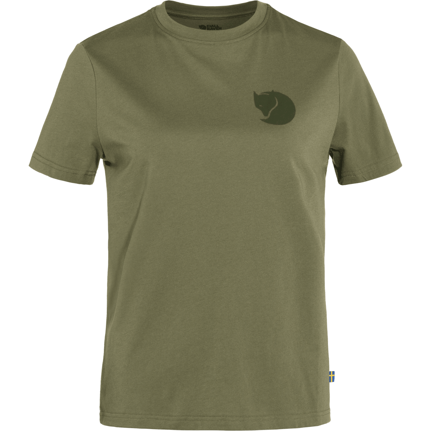 Fjällräven W's Fox Boxy Logo Tee - Organic Cotton & Recycled Polyester Green Shirt