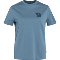 Fjällräven W's Fox Boxy Logo Tee - Organic Cotton & Recycled Polyester Dawn Blue Shirt