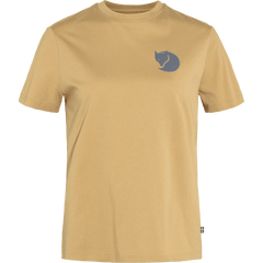 Fjällräven W's Fox Boxy Logo Tee - Organic Cotton & Recycled Polyester Dune Beige Shirt