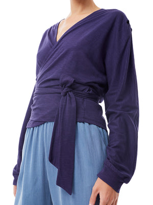 Mandala W's French Yoga Wrap - Organic Cotton & Modal Forever Blue