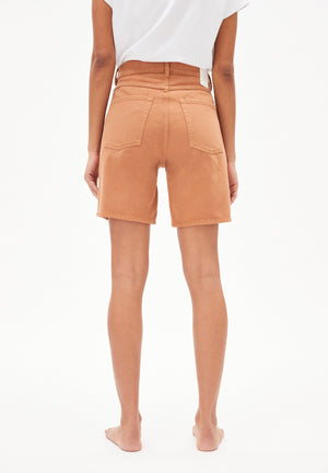 Armedangels W's Freymaa Undyed Denim shorts - Organic cotton Toasted Hazel