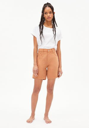 Armedangels W's Freymaa Undyed Denim shorts - Organic cotton Toasted Hazel
