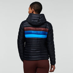 Cotopaxi W's Fuego Down Hooded Jacket - Responsibly sourced down Black & Chestnut Stripes Jacket