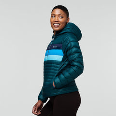Cotopaxi W's Fuego Down Hooded Jacket - Responsibly sourced down Deep Ocean Stripes Jacket