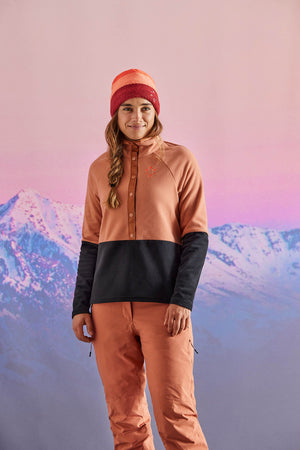 Maloja W's GirlanM. Mountain Fleece Shirt - 100% Recycled Polyester Rosewood