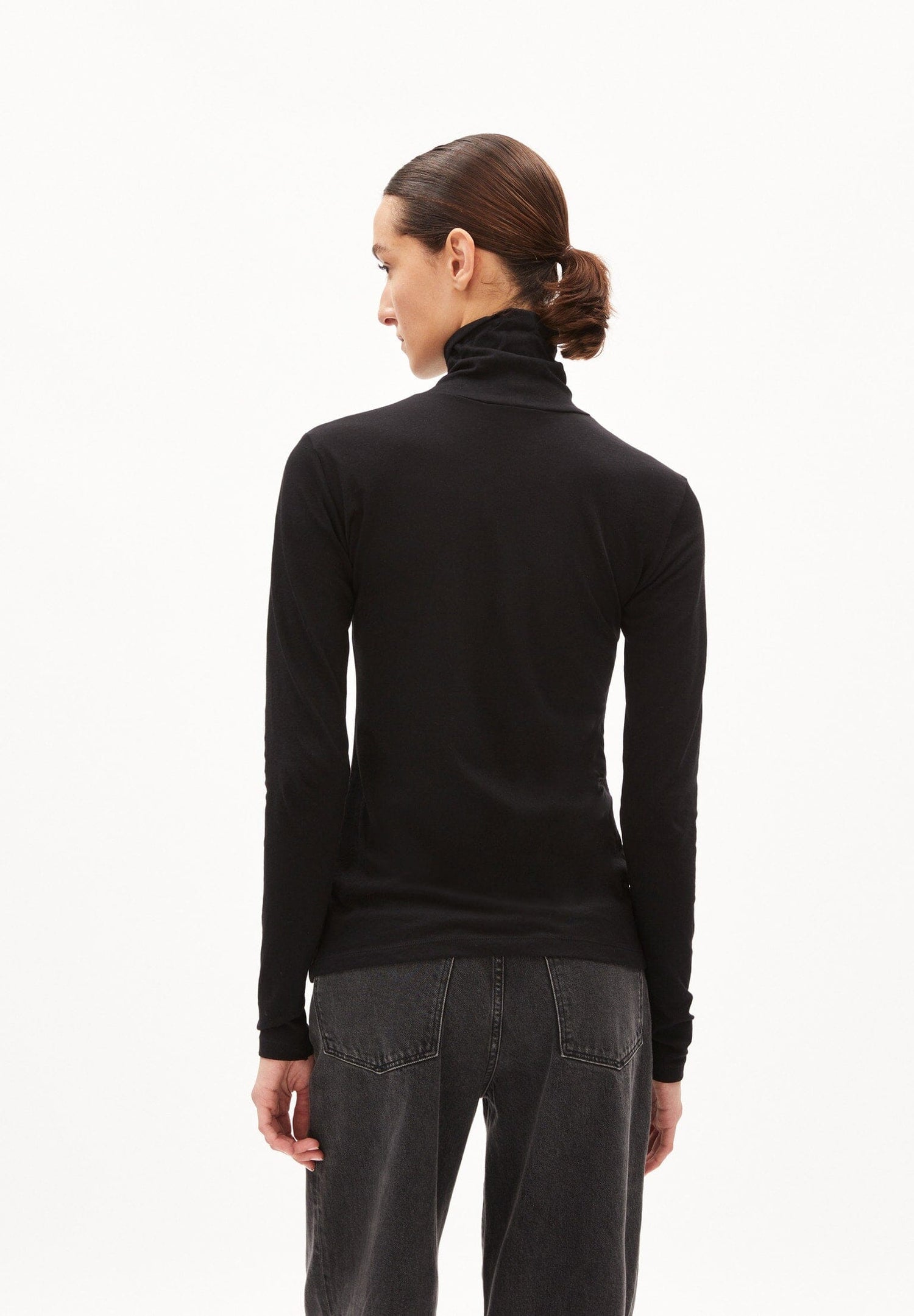 Armedangels W's Graziliaa Soft turtleneck - 100% Organic cotton Black Shirt