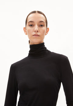 Armedangels W's Graziliaa Soft turtleneck - 100% Organic cotton Black Shirt