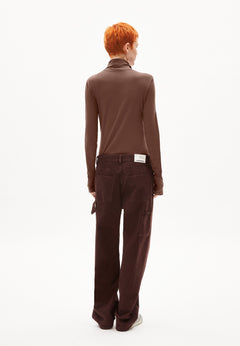 Armedangels W's Graziliaa Soft turtleneck - 100% Organic cotton Deep Brown Shirt