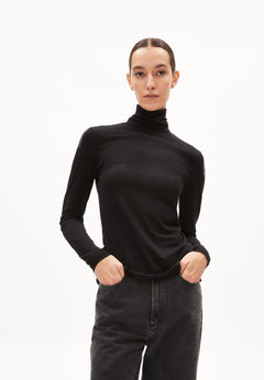 Armedangels W's Graziliaa Soft turtleneck - 100% Organic cotton Black Shirt