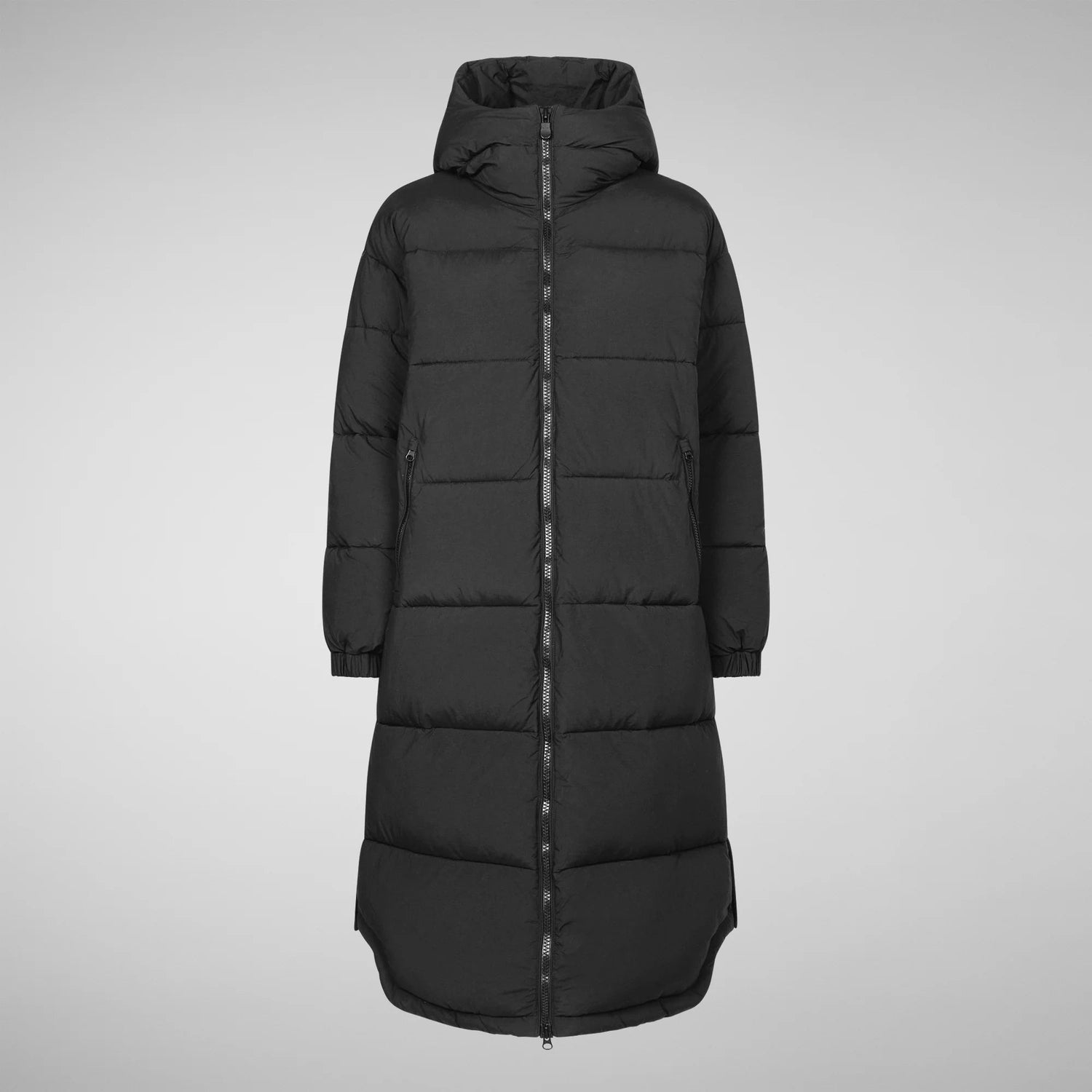 Save The Duck W's Halesia Hooded Coat - 100% Recycled Nylon Black Jacket