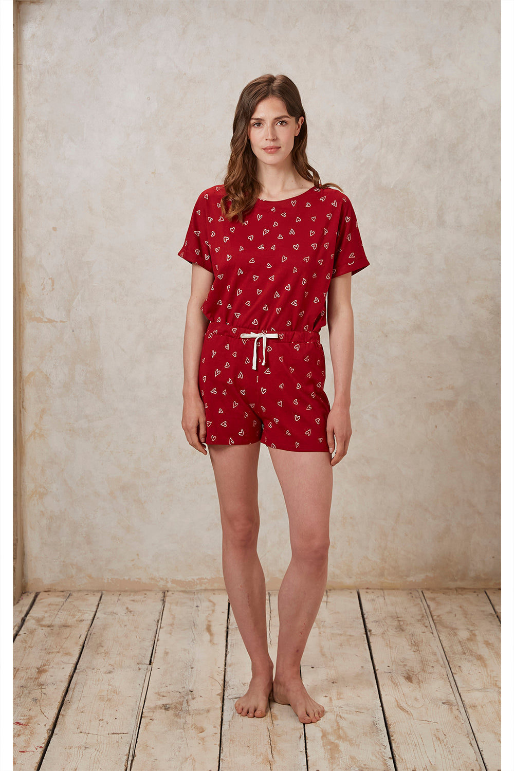 Tegenslag Compatibel met soep People Tree W's Hearts Pyjama Shorts - 100% biologisch gecertificeerd  katoen - Weekendbee - sustainable sportswear