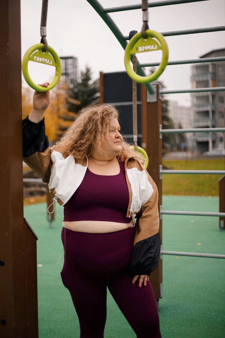 Girlfriend Collective W's High-Rise Pocket Leggings - Made From Recycled Water Bottles Plum Pants