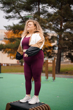 Girlfriend Collective W's High-Rise Pocket Legging - Made From Recycled Water Bottles Plum Pants