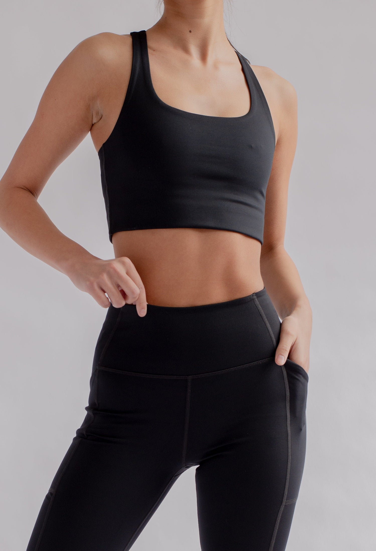 Girlfriend Collective W's High-Rise Pocket Leggings - Made From Recycled Water Bottles Black Pants