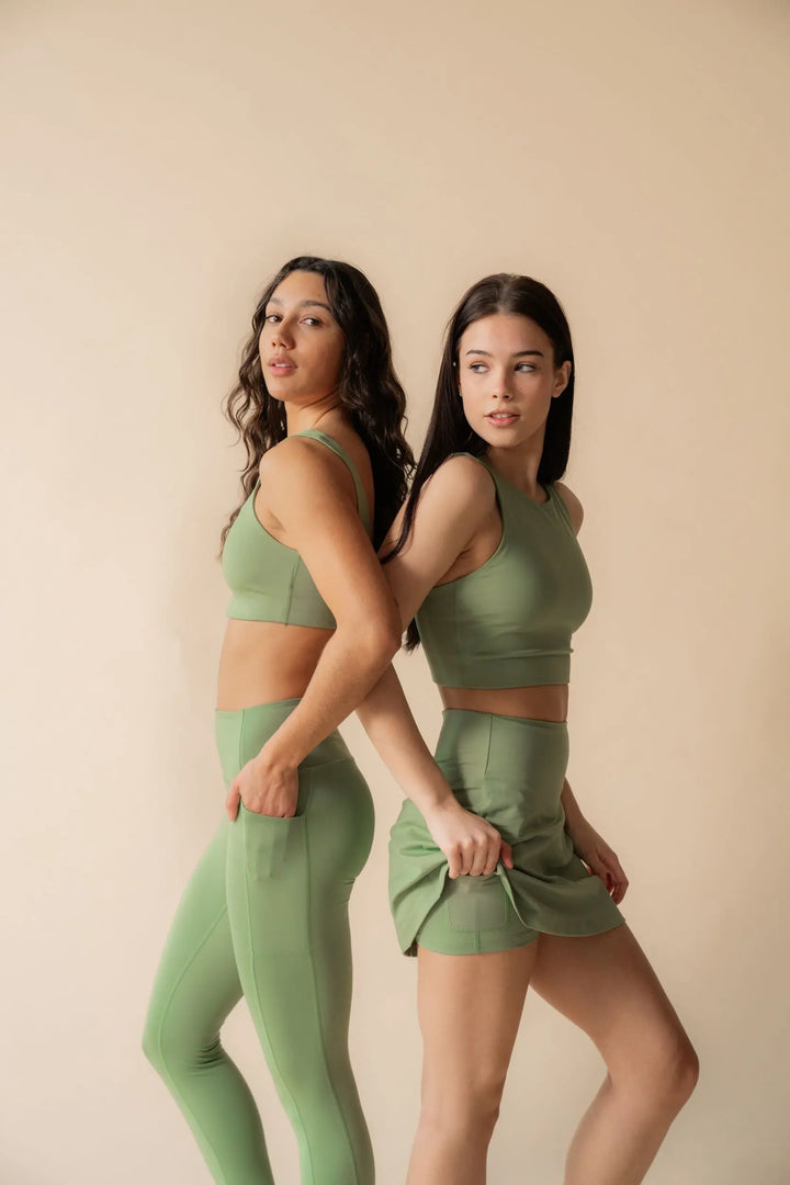 Girlfriend Collective W's High-Rise Pocket Leggings - Made From Recycled Water Bottles Mantis Normal Pants
