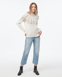Tentree W's Highline Wool Intarsia Sweater - Made From Recycled Polyester & Organic Cotton Oatmeal Pine Bark Shirt