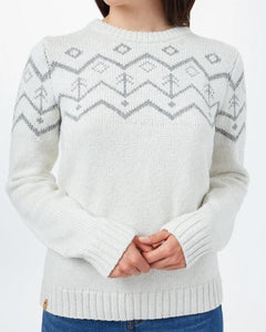 Tentree W's Highline Wool Intarsia Sweater - Made From Recycled Polyester & Organic Cotton Elm White Heather L Shirt