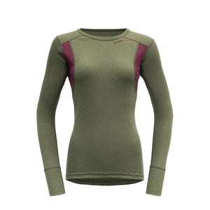 Devold W's Hiking Shirt - 100% Merino Wool Lichen/Beetroot