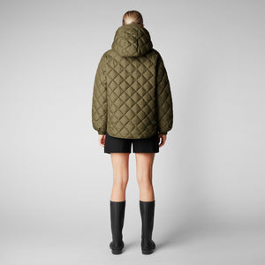 Save The Duck W's Herrea Hooded Quilted Jacket - 100% Recycled PET Sherwood Green