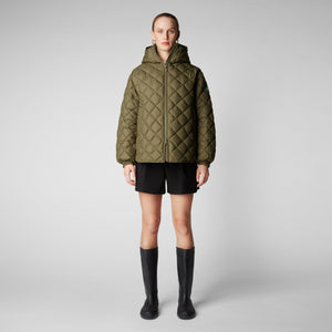 Save The Duck W's Herrea Hooded Quilted Jacket - 100% Recycled PET Sherwood Green
