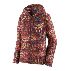 Patagonia W's Houdini® Jacket - 100% Recycled Nylon Fitz Roy Patchwork: Night Plum Jacket