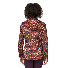 Patagonia W's Houdini® Jacket - 100% Recycled Nylon Fitz Roy Patchwork: Night Plum Jacket